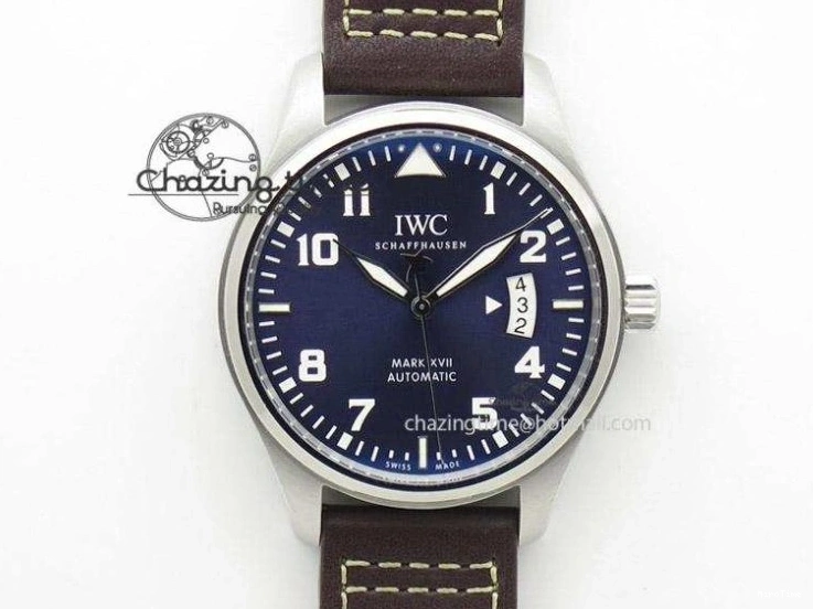 MIROTIME 1224 Fashionable Portofino IW458101 Diamond Bezel SS MK 1:1 Best Edition Blue Dial On Blue Leather Strap MIYOTA 7169